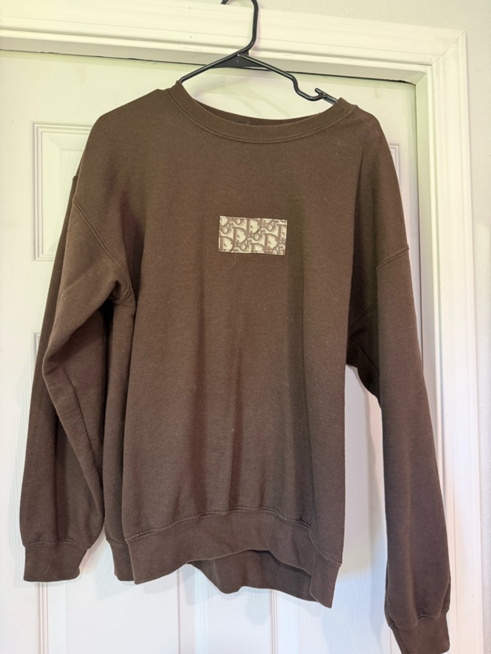 Iam Koko LA Dior Patch c Brown Crewneck Sweatshirt